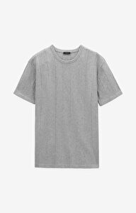 T-shirt z dzianiny swetrowej