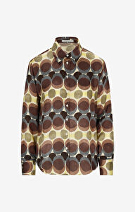 Koszula slim w nadruk