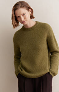 Wełniany sweter round neck